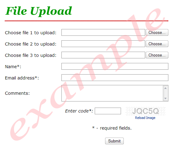 file upload example html