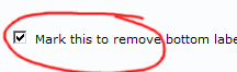 Screenshot - remove label checkbox