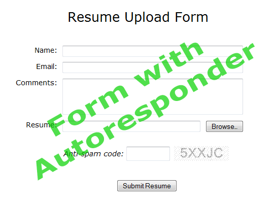 Resume Upload Form